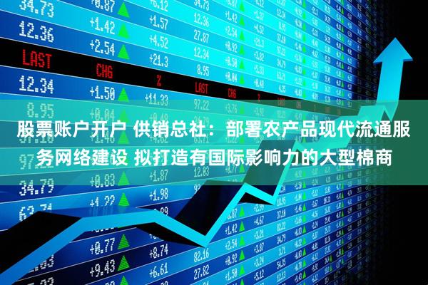 股票账户开户 供销总社：部署农产品现代流通服务网络建设 拟打造有国际影响力的大型棉商