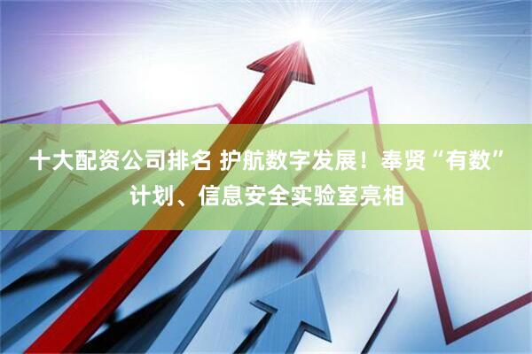 十大配资公司排名 护航数字发展！奉贤“有数”计划、信息安全实验室亮相